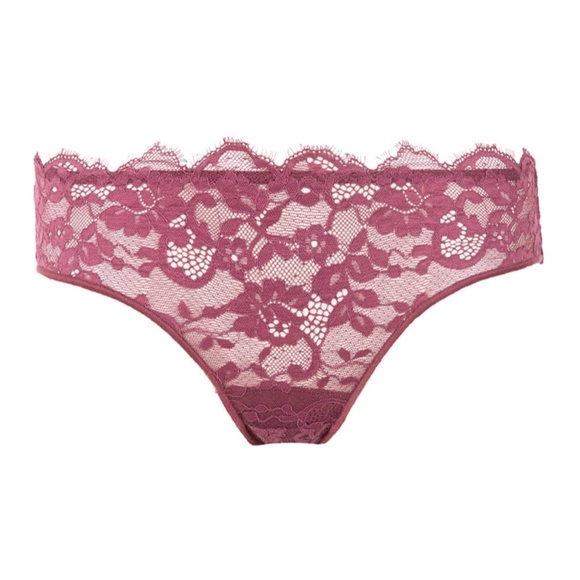 NWT Valery Macarons Lace Brazilian Brief Purple / Eggplant (Size XS) - Picture 1 of 6